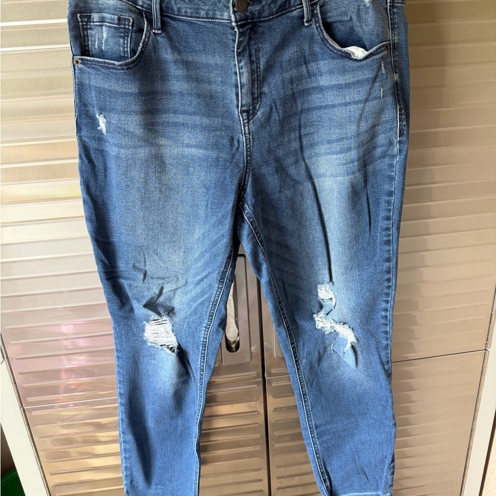 Distressed Blue Skinny Jeans Old Navy